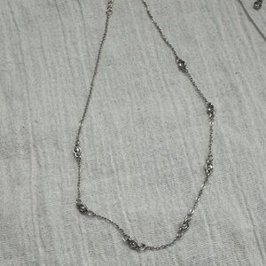 Brighton Elegant Silver Chain Necklace with Crystals